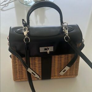 Black and Tan Wicker Handbags